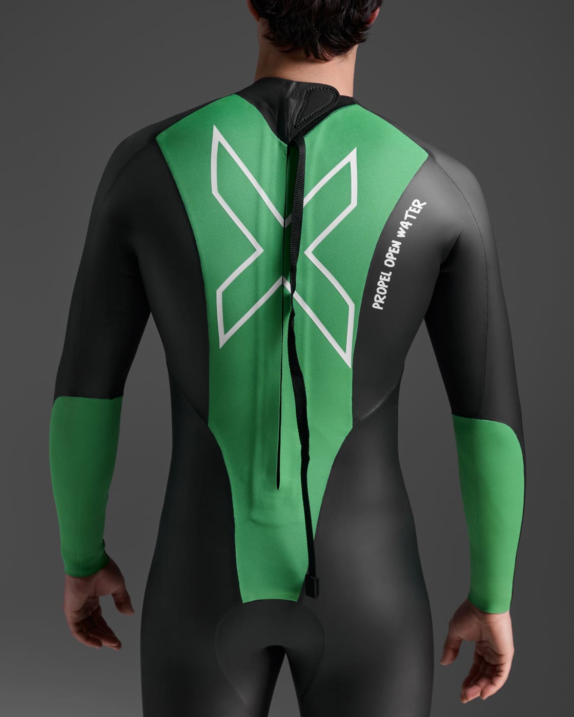 2xu Propel Open Water Wetsuit Mens - Black / Bright Green