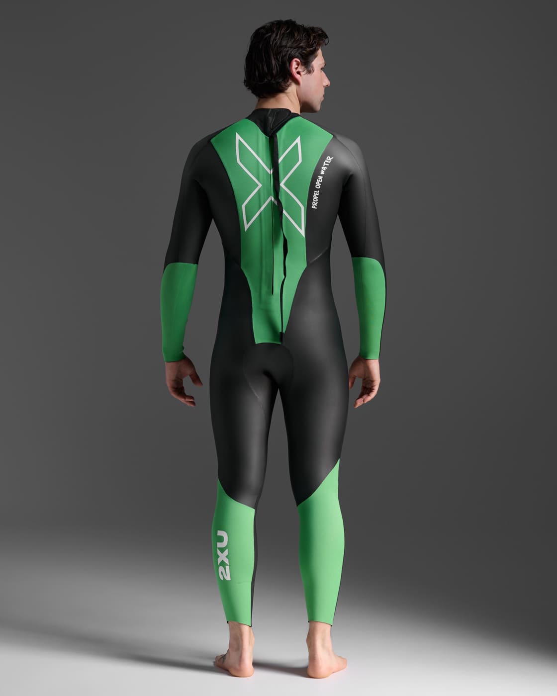 2xu Propel Open Water Wetsuit Mens - Black / Bright Green