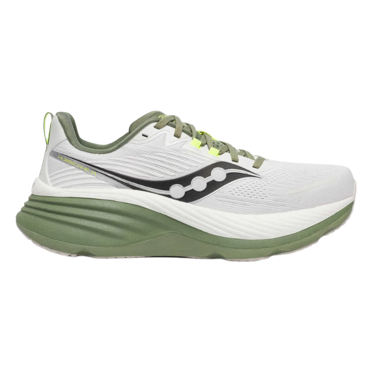 Saucony Hurricane 24 Men's - White / Olivine