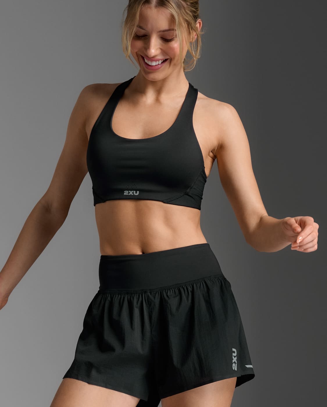 2xu Aero Hi-Rise 2-in-1 3 Inch Shorts Womens - Black / Silver Reflective