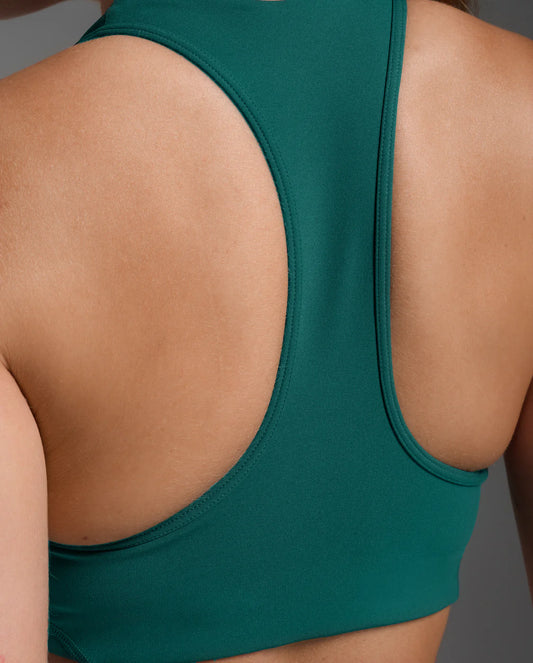 2XU Form Racerback Medium Impact Bra - Dark Moss
