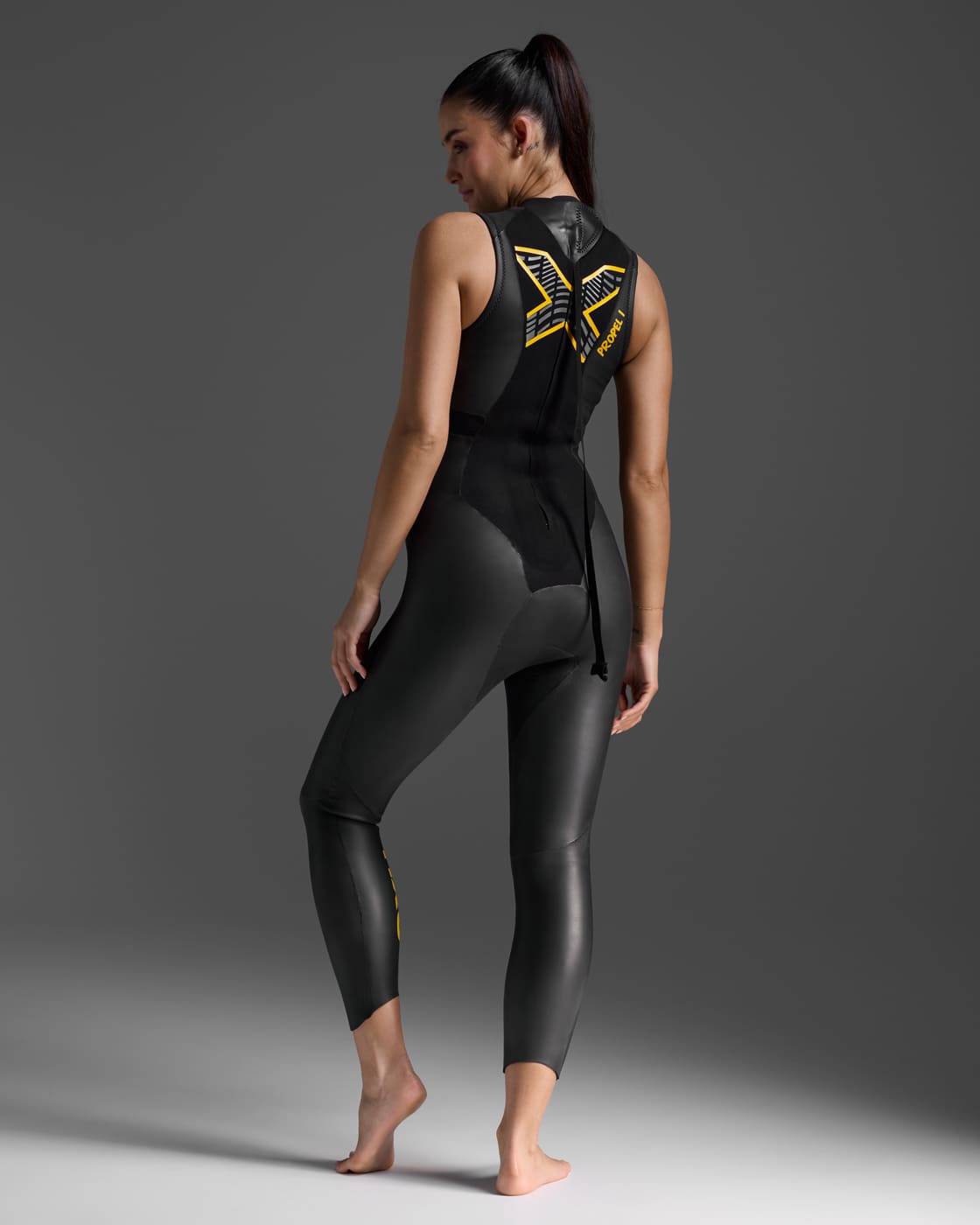 2xu Propel:1 Sleeveless Wetsuit Womens - Black / Ambition