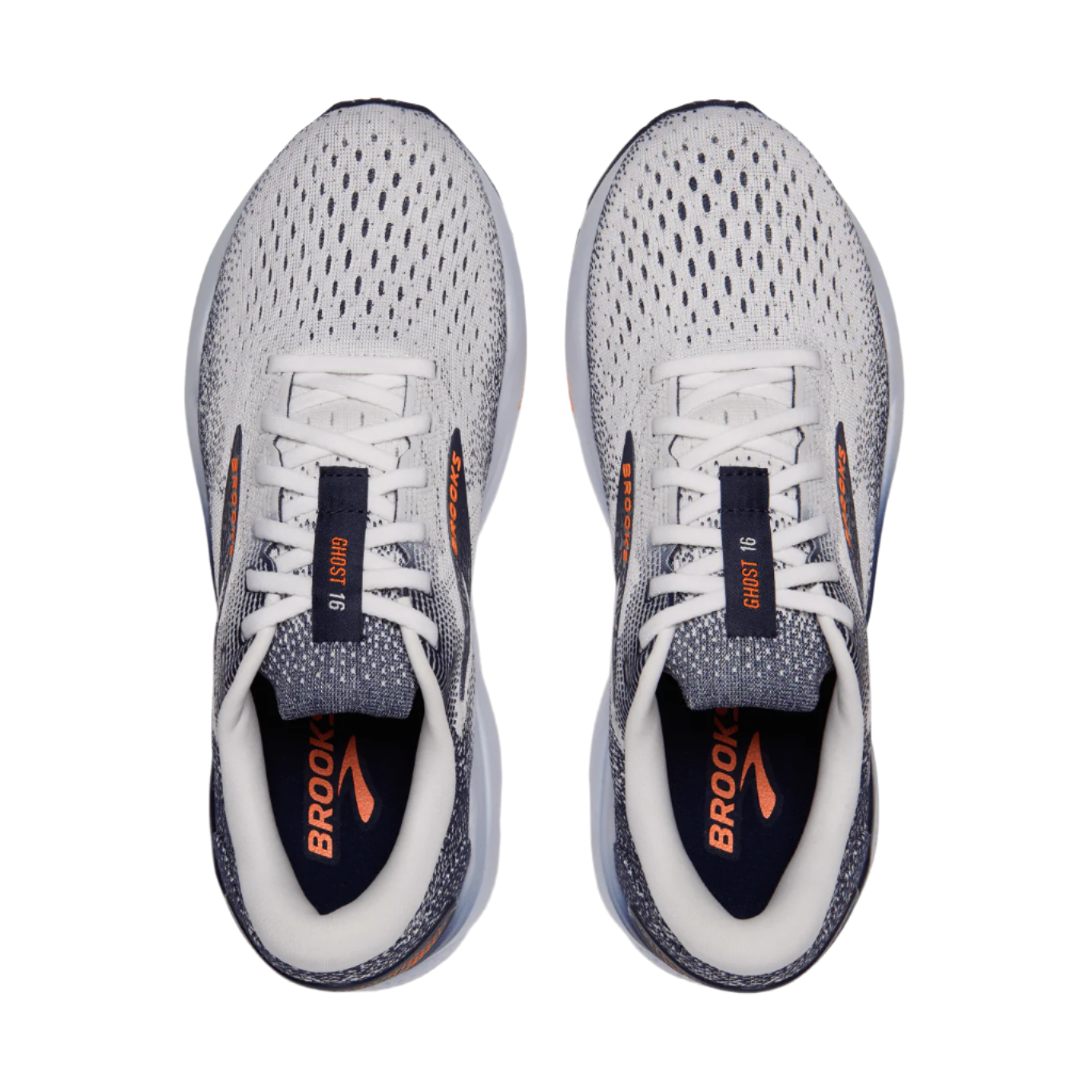 Brooks Ghost 16 - Mens - White / Orange