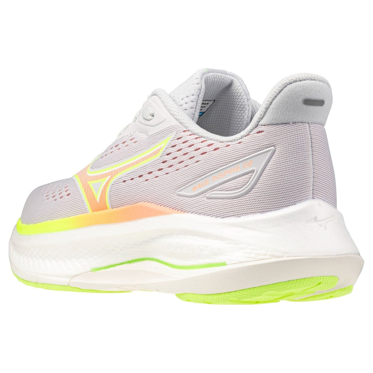 Mizuno Wave Inspire 22 Womens - Cloudscape / Desert Flower / Lime Pulp