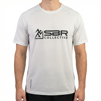 SBR Collective X Perene mens running t-shirt