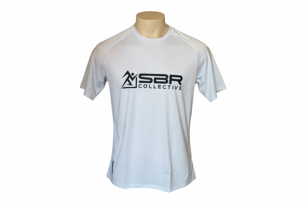 SBR Collective X Perene mens running t-shirt