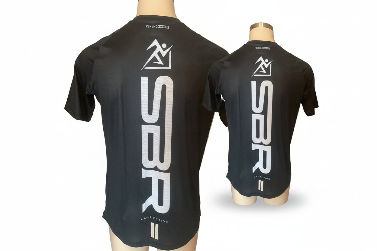 SBR Collective X Perene mens running t-shirt