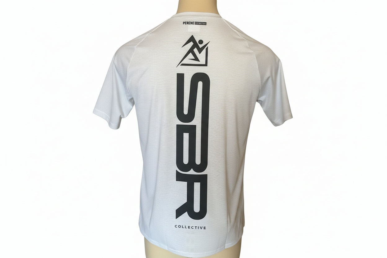 SBR Collective X Perene mens running t-shirt