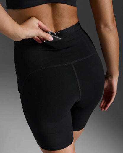 Form Stash Hi-Rise Bike Short - Black / Black